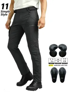 Men Motorcycle Riding Pants Waterproof Windproof Polyester Biker Protective Trousers With Removable CE Pads For Riding Biking