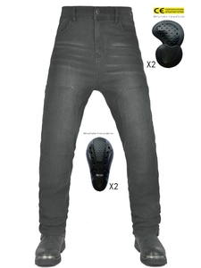 Men's Motorcycle Riding Jeans With CE Certified Protective Pads Vintage Abrasion Resistant Denim Biker Pants For Off-Road Racing