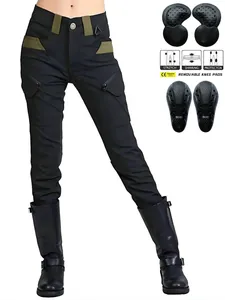 Pantaloni da Moto per Donna Impermeabili Antivento a Vita Alta Pantaloni Tattici Cargo Con Protezioni Rimovibili