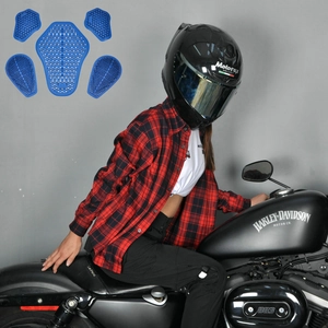 Atmungsaktives Motorrad-Protektoren-Set mit Wabenstruktur für Rücken, Schultern und Ellbogen