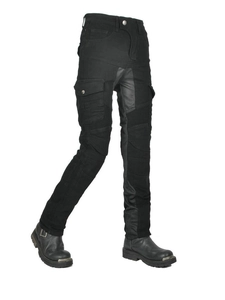 Women's breathable mesh motorcycle cargo pants with knee protection and utility pockets
