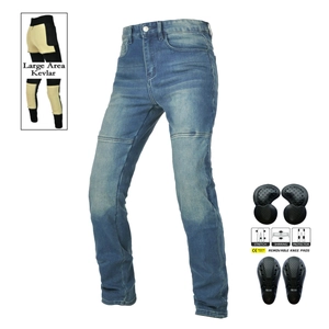 Heren Motorrijbroek Met Beschermende CE-Armor Pads Slijtvaste Katoenmix Biker Denim Broek Casual Motorrijbroek