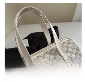 Detail showing the comfortable handles and high-quality stitching on retro tote bag