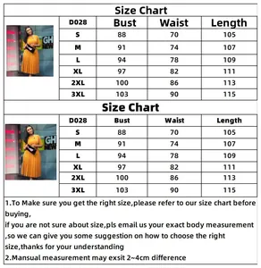 Detailed size chart for pleated summer maxi dress including bust waist and length measurements