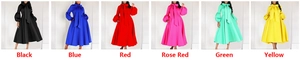 Detailed grid showing vibrant color options for the high waist puff sleeve maxi dress