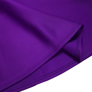 Macro shot of purple elegant dress hem with high-quality double stitching and silky texture