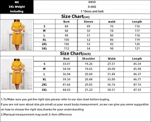 Detailed size chart in cm and inches for the pleated elegant long sleeve maxi dress