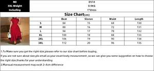 Guide des tailles pour robe de soirée élégante avec mesures du buste et de la taille