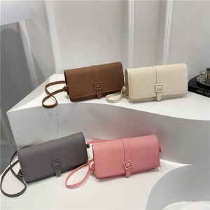 Sac à Bandoulière Femme Retro Minimaliste en Cuir PU Mode Couleur Unie Sac Carré Élégant Sac à Main à Rabat Quotidien