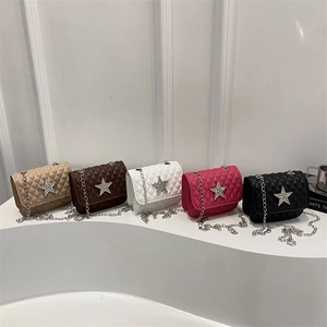 Mini sacs bandoulière matelassés avec losanges et étoile en strass brillant