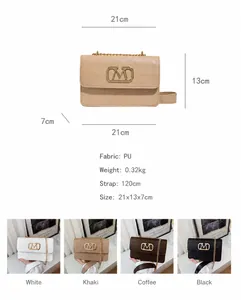 Guía de dimensiones y opciones de color para el bolso bandolera de PU con efecto croco