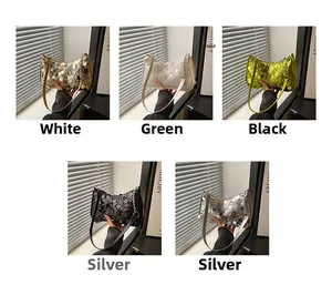 Comparaison détaillée des sacs à bandoulière à paillettes en or, blanc, vert, noir et argent