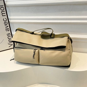Large Capacity Travel Duffel Bag Multi Functional Gym Fitness Bag Waterproof Fabric PU Shoulder Messenger Bag For Women Men