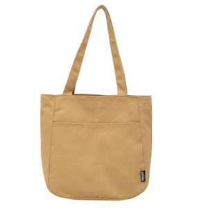 Minimalistische kaki canvas draagtas met grote capaciteit voor dagelijks woon-werkverkeer