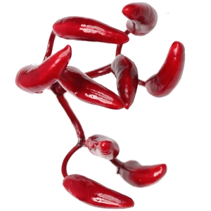 Artificial mini red chili fruit hanging decoration for Christmas and festive floral decor