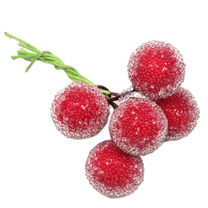 Artificial frosted red berries for Christmas wreath and wedding holiday decor