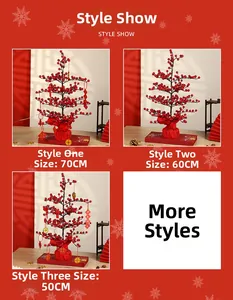 Chinese New Year red berry trees in three sizes 70cm 60cm 50cm for festive decoration