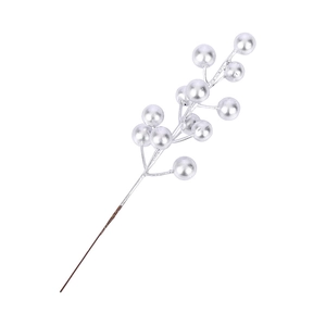 Artificial silver berry stems for Christmas wreath DIY crafts and floral arrangements
