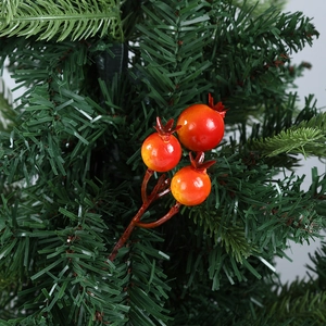 Künstliche rote Beeren-Zweige mit Kiefernnadeln für die Weihnachts- und Heimdekoration