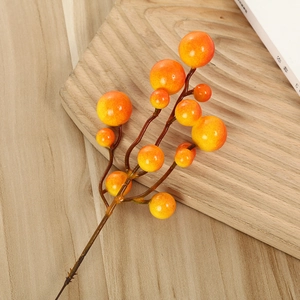 Artificial snowy red berries branches with frosted finish for Christmas home decor