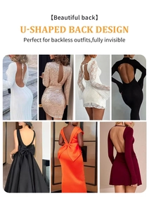 U-shaped back bra design for backless dresses featuring seamless and supportive fit