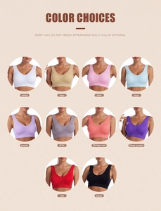 Présentation matricielle de dix options de couleurs pour soutiens-gorge de yoga