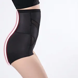 Culotte sculptante taille haute noire avec mesh pour un effet ventre plat et galbant