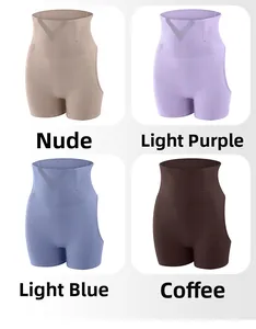 Detailed close-up of high-waisted seamless shapewear fabric with tummy control design