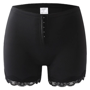 Women High Waist Tummy Control Shapewear Panties Seamless Butt Lifter Body Shaper with Lace Trim Slimming Underwear