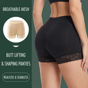 Gaine amincissante à taille haute avec rembourrage, mesh respirant et dentelle