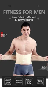 Ceinture de sudation ajustable pour hommes avec sangles de compression et maintien du dos