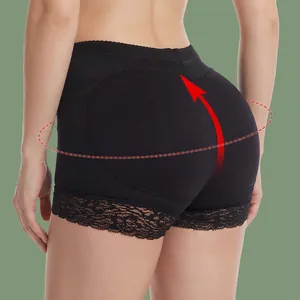 Culotte rembourrée noire avec dentelle pour un effet fessier galbé et lifté