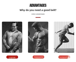 Gaine ventrale pour homme pour le contrôle du ventre, le fitness et le sport en plein air