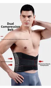 Détail de la ceinture de soutien pour hommes montrant la structure et la double compression