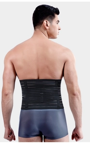 Vue arrière détaillée de la ceinture abdominale homme avec bandes de maintien