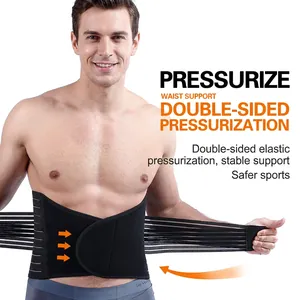 Ceinture Abdominale pour Hommes en Polyester Respirant Gaine Amincissante avec Double Compression Velcro pour Fitness Gym Bureau