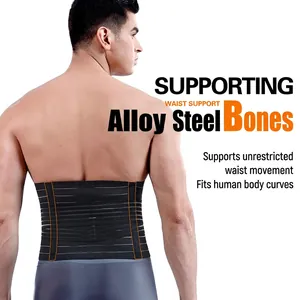 Gaine pour hommes avec tiges en acier allié pour soutien lombaire et fitness