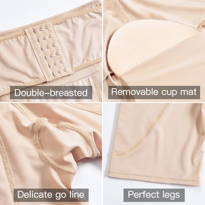 Bauchweg-Miederhose für Damen mit hoher Taille, verstellbaren Haken und Polstern
