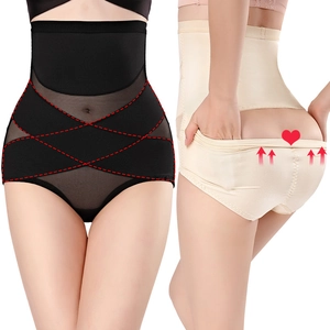 Culotte Gainante Taille Haute pour Femme Contrôle du Ventre Remonte-Fesses Body Shaper en Résille Respirante