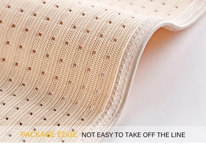 Detail of breathable mesh fabric with reinforced package edge and durable stitching