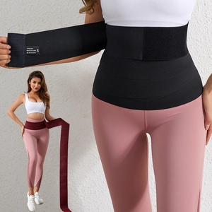 Gaine Amincissante Femme Bande Enveloppante Bandage Ventre Postpartum Polyester Elastique Fitness Body Shaper Ceinture de Sudation