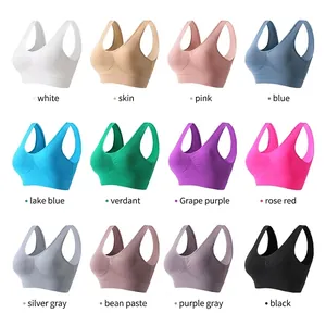 Lot de soutiens-gorge de sport sans couture en 12 couleurs pour le running et le yoga