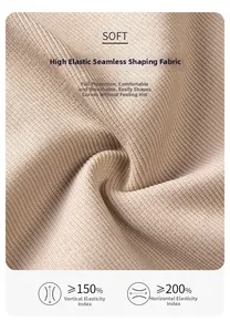 Macro shot of high-stretch seamless ribbed fabric for body shaping underwear