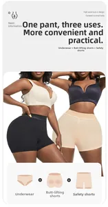 Details von Miederhose mit hoher Taille, Bauch-weg-Funktion und Spitzenbesatz