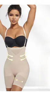 Détail du body sculptant nude à haute taille avec double compression et sans couture
