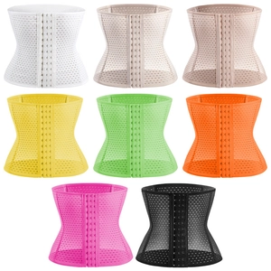 High-waist waist trainer with 8-color options and breathable mesh fabric