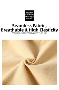 Macro detail of breathable seamless fabric with high elasticity for tummy control body suit