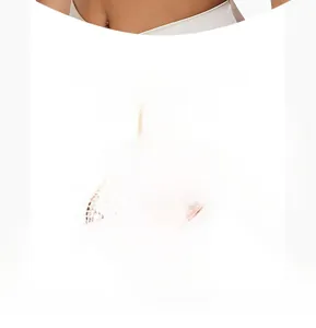 Detail view of supportive sports bra focusing on side smoothing and posture correction