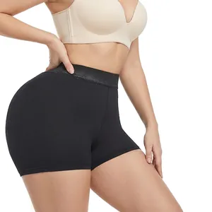 Bauchweg-Miedershorts in Schwarz mit hoher Taille und nahtlosem Kompressionsstoff