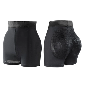 Miederhose mit hoher Taille, Po-Lifting-Effekt, schwarzer Spitze und Polsterung